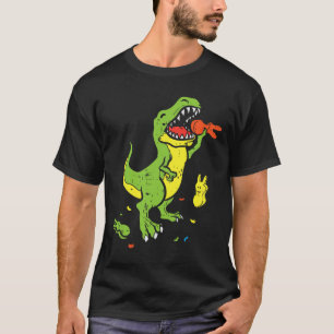 Trex Eating Bunny Funny Easter Dinosaur Lover Boys T-Shirt