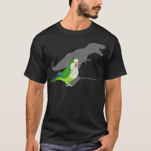 Trex Green Monk Parakeet Funny Birb memes Parrot T-Shirt