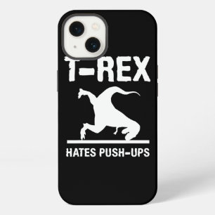 TRex Hates PushUps Funny Dinosaur Dino Parody Joke iPhone 13 Case