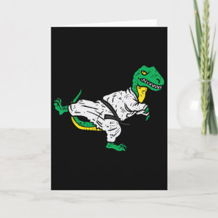 Trex Karate Taekwondo Black Belt Funny Dinosaur Ma Card