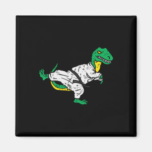 Trex Karate Taekwondo Black Belt Funny Dinosaur Ma Magnet