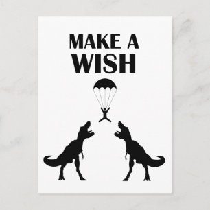TRex Make a Wish Postcard