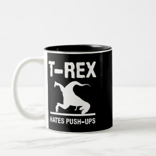 TRex Mardi Gras Dinosaur Mardi Grawr Mardi Grasaur Two-Tone Coffee Mug