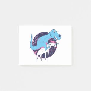 Trex Riding Unicorn Post-it Notes