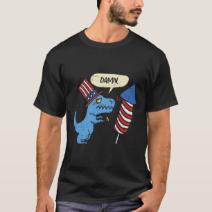 Trex Short Hands Firecracker Funny Firework 4th Of T-Shirt