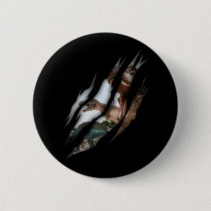 Trex Spinosaurus Torn Claw Dino Lover 6 Cm Round Badge