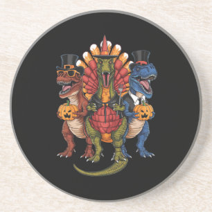 TRexgiving T-Rex Happy Thanksgiving Dinosaurs Coaster
