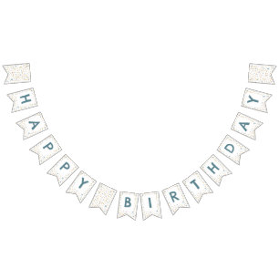 Trey Confetti Watercolor Dots Bunting Flag
