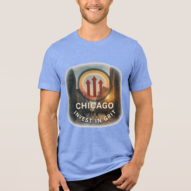 Tri-blend Chicago T-Shirt | Emotional Grit Tee (Front)
