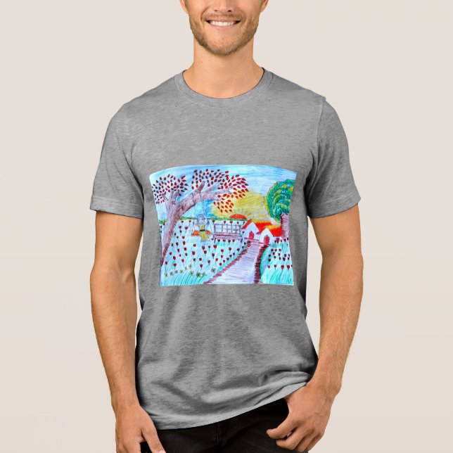 Tri-blend T-Shirt with Front Print Shirt (Front)