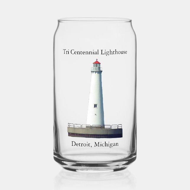 Tri Centennial Lighthouse can glass (Front)