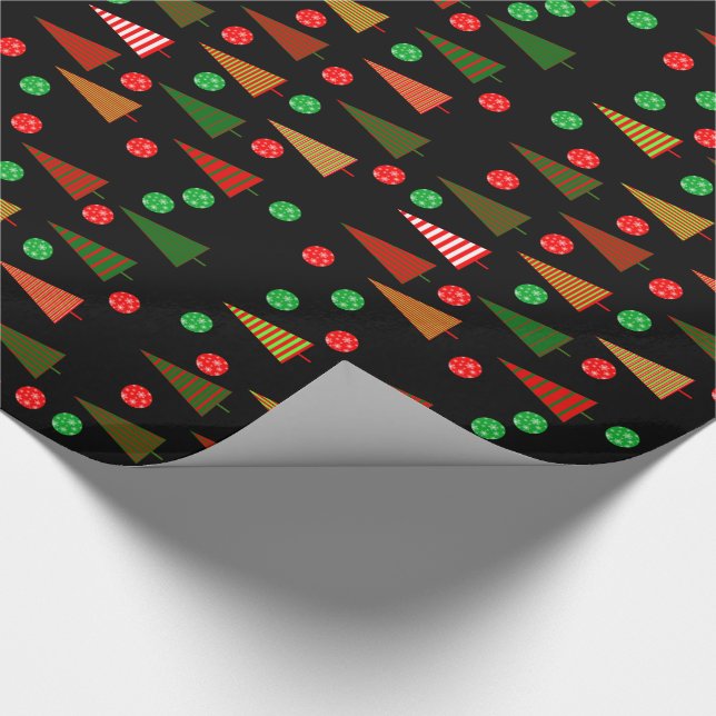 Tri Christmas Trees Wrapping Paper (Corner)