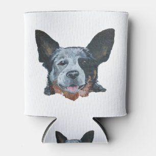 TRI COLOR CATTLE DOG CAN COOLER