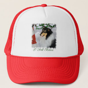 Tri-Color Rough Collie Christmas Gifts Trucker Hat