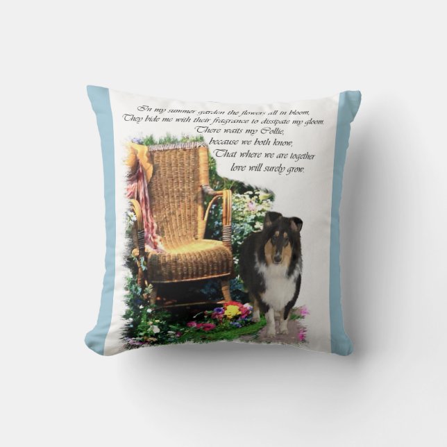 Tri Colour Collie Art Gifts Cushion (Front)