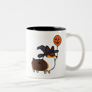 Tri-Colour Corgi Halloween Mug   CorgiThings