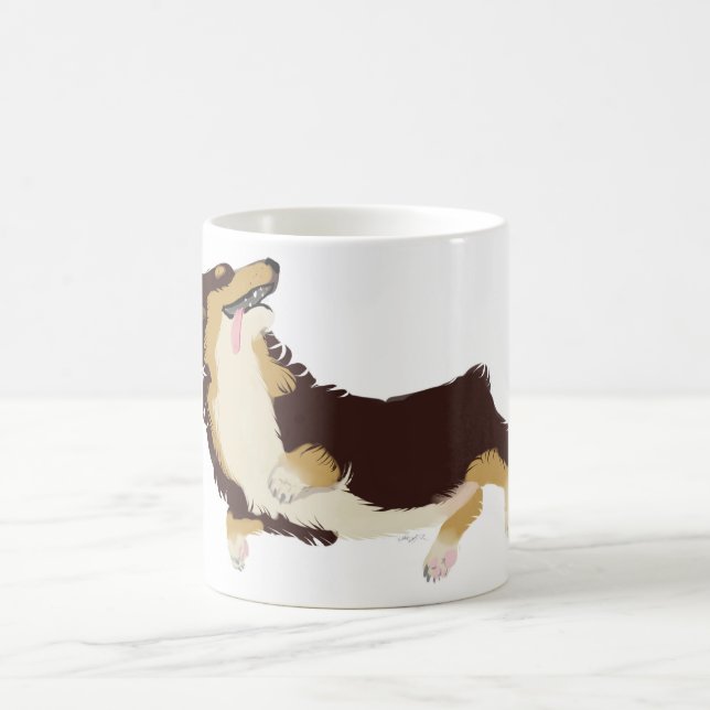 Tri-Colour Corgi Mug (Center)