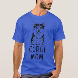 Tri Colour Corgi Mum Pocket Dog Mama  T-Shirt