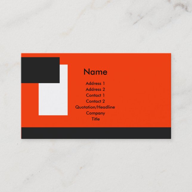 Tri-Colour Deco1 Business Card (Front)