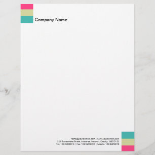 Tri-Colour Decoration 05 Custom Letterhead