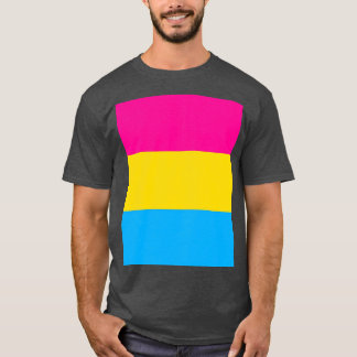 Tri Colour Design Pink Yellow Blue Graphic T-Shirt