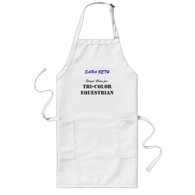Tri-Colour Equestrian, SARA BETH, Stayin' Clean Long Apron (Front)