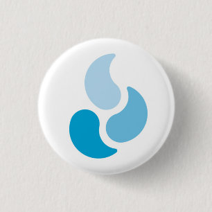 Tri-Colour Flame - Round Button
