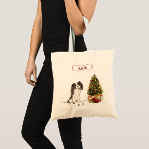 Tri-Colour King Charles Spaniel Funny Christmas Do Tote Bag