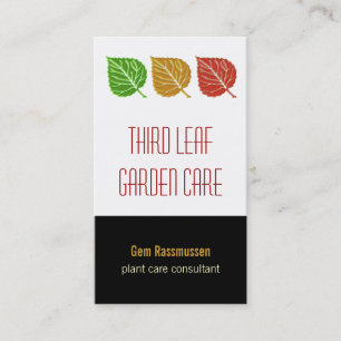 Tri-Colour Leaves Business Card