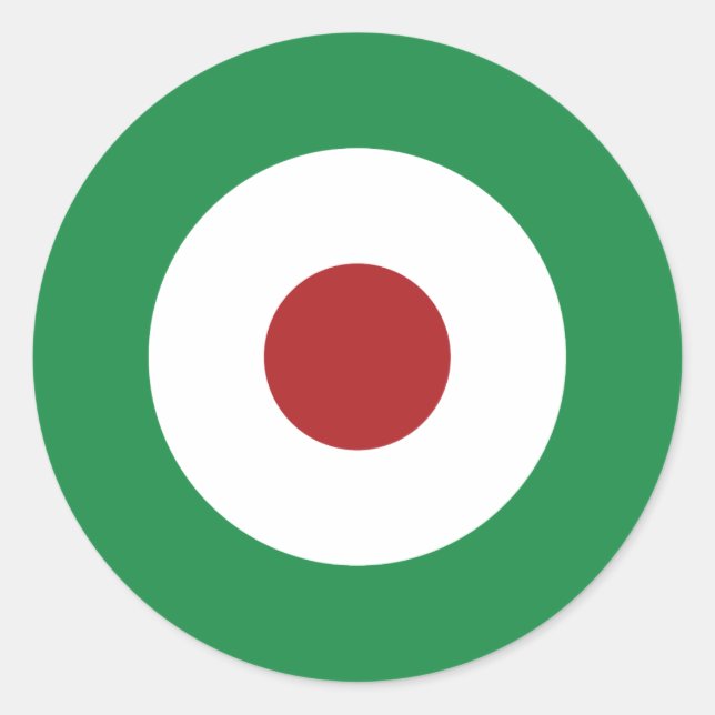 Tri-Colour Mod Bullseye Classic Round Sticker (Front)