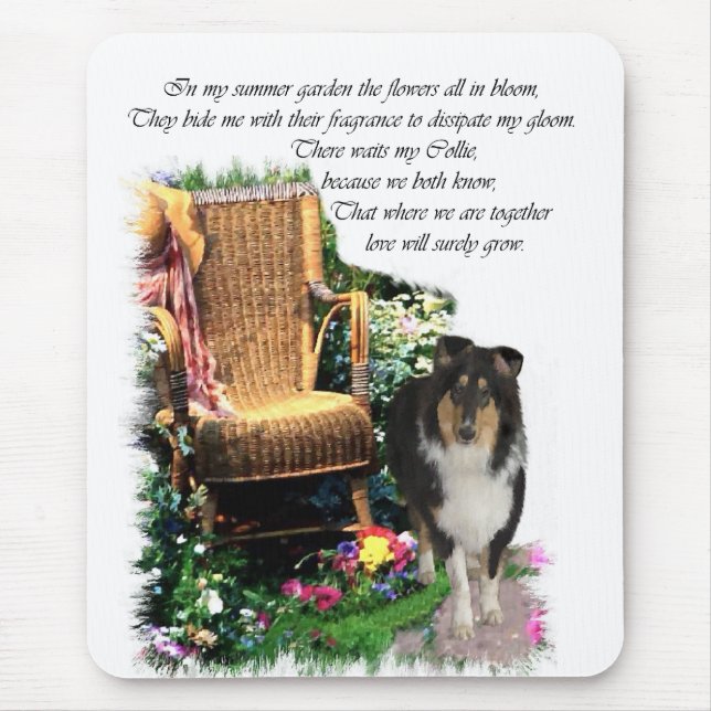Tri-Colour Rough Collie Art Gifts Mouse Pad (Front)