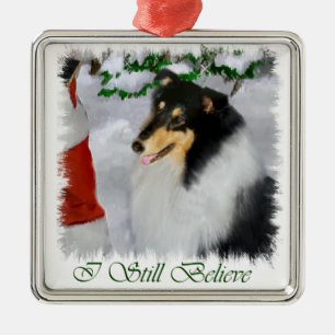 Tri Colour Rough Collie Christmas Gifts Ornament