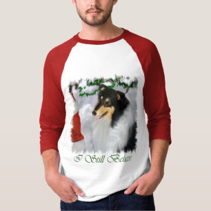 Tri-Colour Rough Collie Christmas Gifts T-Shirt