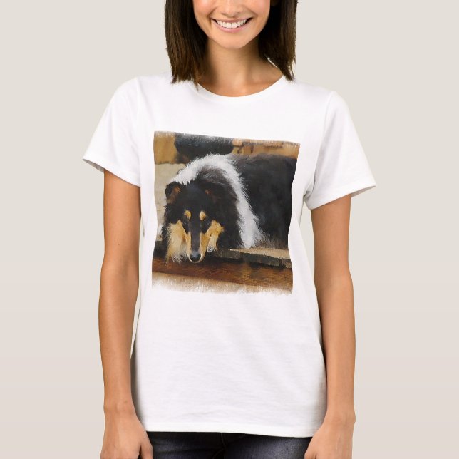 Tri-Colour Rough Collie Gifts T-Shirt (Front)