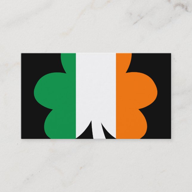 Tri-colour Shamrock Business Card (Front)