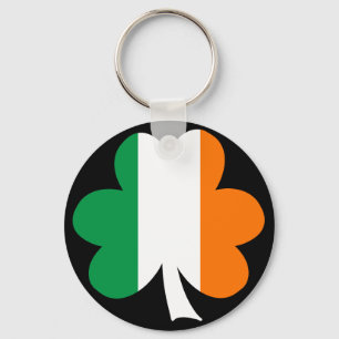 Tri-colour Shamrock Key Ring