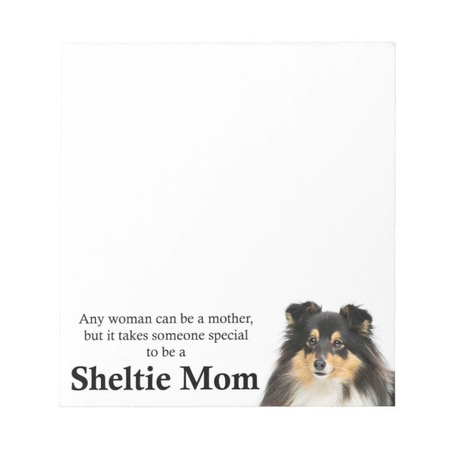 Tri-Colour Sheltie Mum Notepad (Front)