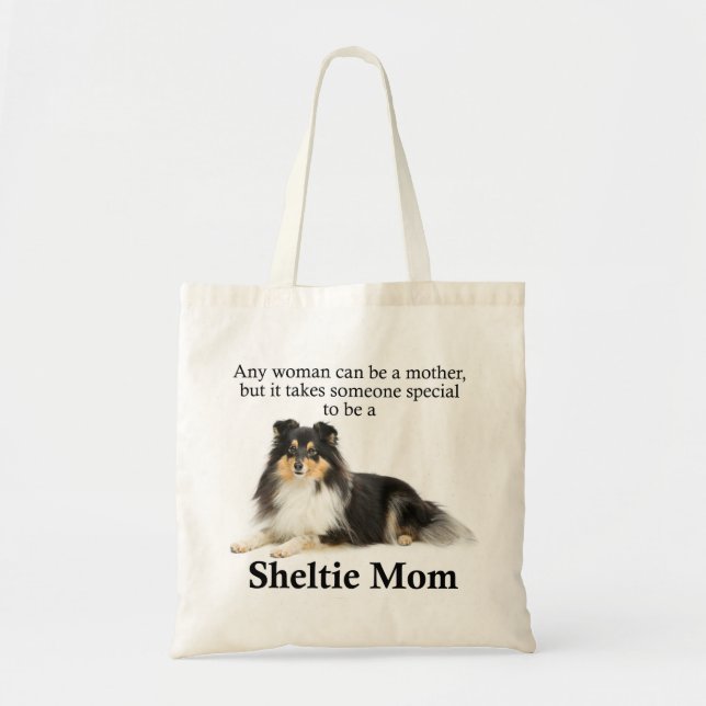 Tri-Colour Sheltie Mum Tote (Front)