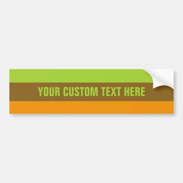 Tri-colour stripes custom bumpersticker bumper sticker (Front)