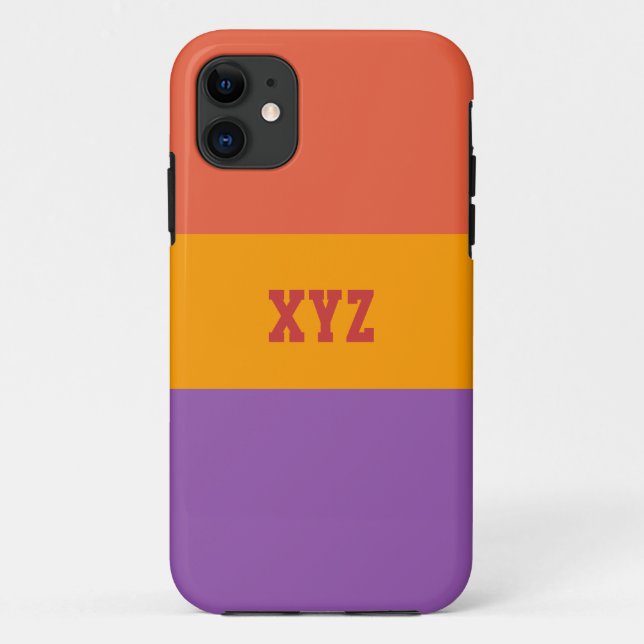Tri-colour stripes custom cases (Back)