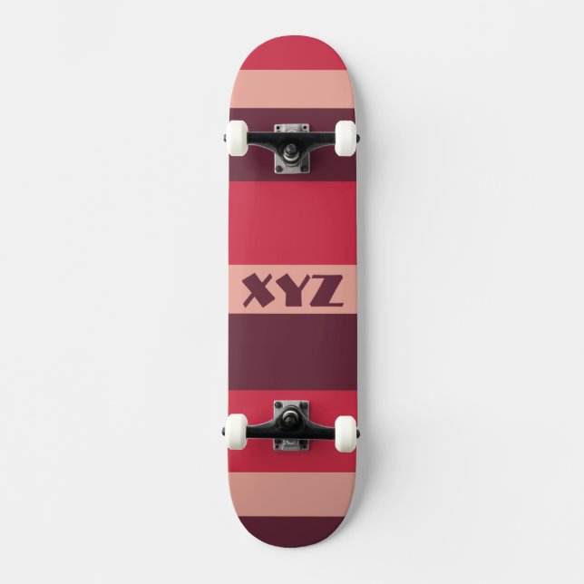 Tri-colour stripes custom skateboards (Front)