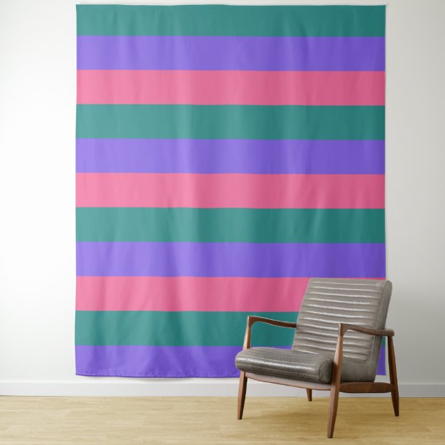 Tri-Colour Stripes pattern tapestries (In Situ)