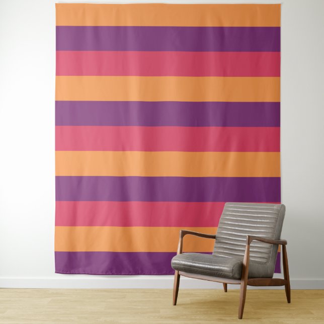 Tri-Colour Stripes pattern tapestries (In Situ)