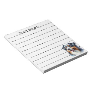 Tri-Coloured Australian Shepherd Dog Notepad