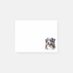 Tri-Coloured Australian Shepherd Dog Post-it Notes