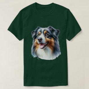 Tri-Coloured Australian Shepherd Dog T-Shirt