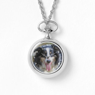 Tri Coloured Border Collie Dog Personalised Watch
