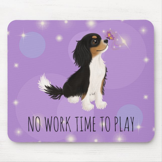 Tri-Coloured Cavalier Custom Design       Mouse Pad (Front)
