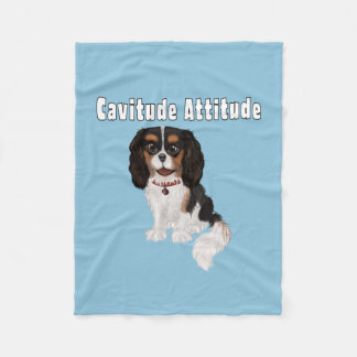 Tri-Coloured Cavalier King Charles Spaniel Fleece Blanket