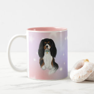 Tri Coloured Cavalier King Charles Spaniel  Two-Tone Coffee Mug
